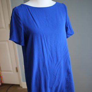 Royal Blue Mini Silk Dress